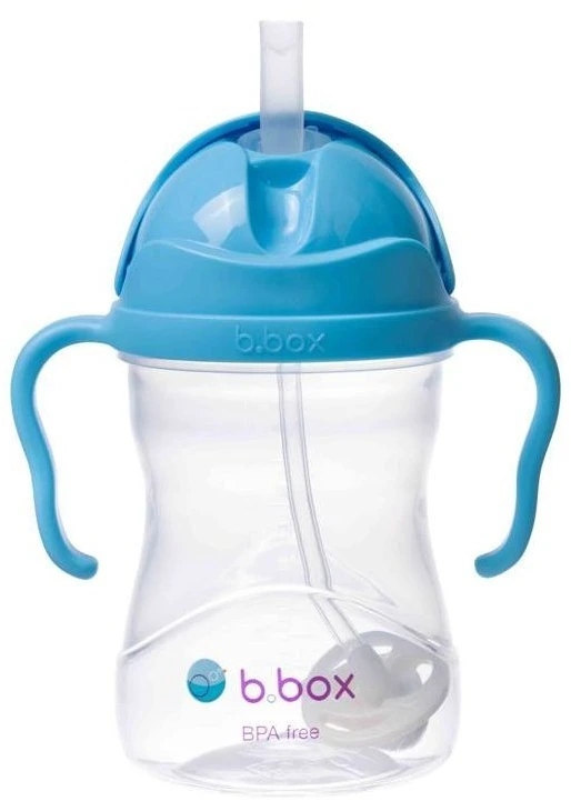 Gertuvė vaikams b.box 240 ml mėlynių skonio su šiaudeliu