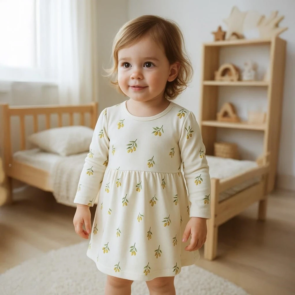 Graži kūdikio suknelė New Baby Olives