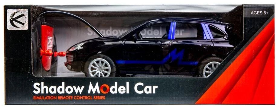 Greitas nuotoliniu būdu valdomas automobilis su mėlynu piešiniu