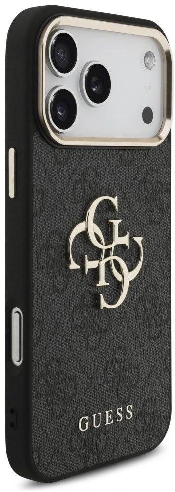 Dėklas Guess 4G Big 4G Classic Logo Case for iPhone 17 Pro Max / 18 Pro Max - Juoda ir auksinė