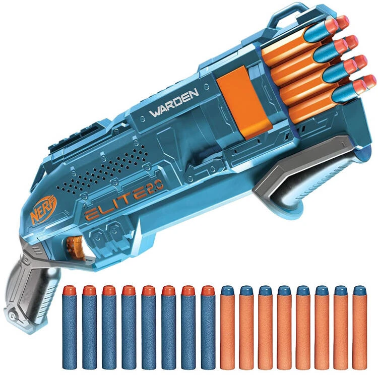 Hasbro Didelis lengvas Nerf Elite 2.0 ginklų rinkinys + 16 kulkų vaikams ZA5179