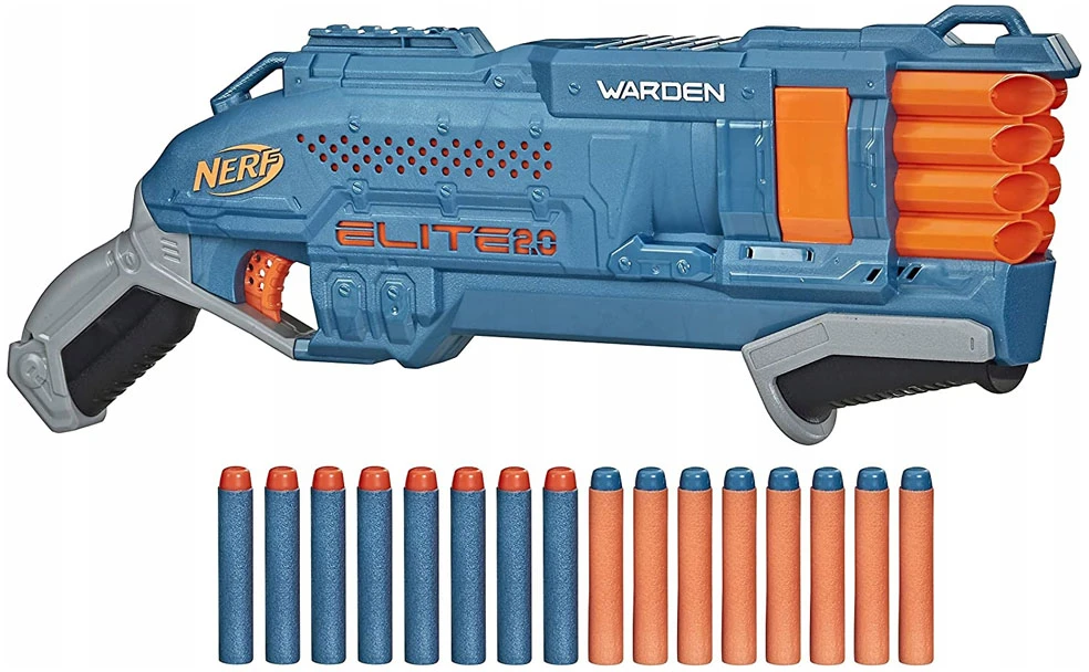 Hasbro Didelis lengvas Nerf Elite 2.0 ginklų rinkinys + 16 kulkų vaikams ZA5179