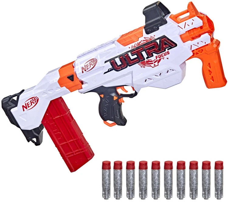Hasbro Nerf Ultra Focus Big Gun rinkinys + ZA5182 putų polistirolo kulkos