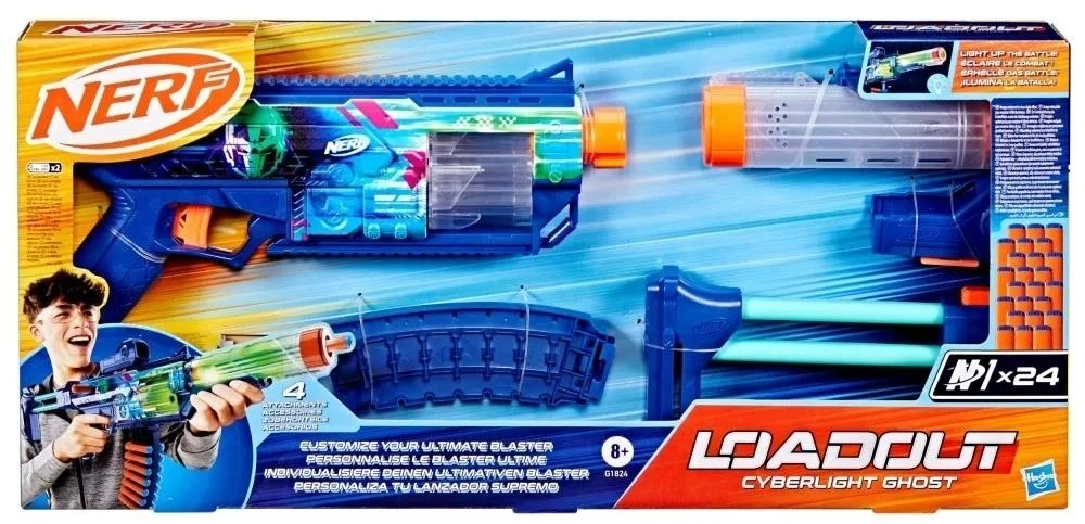 Žaislinis šautuvas Nerf Loadout Blaster Cyberlight Ghost