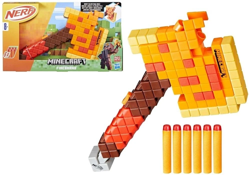 Hasbro Žaislinis Nerf Minecraft liepsnojantis kalavijas
