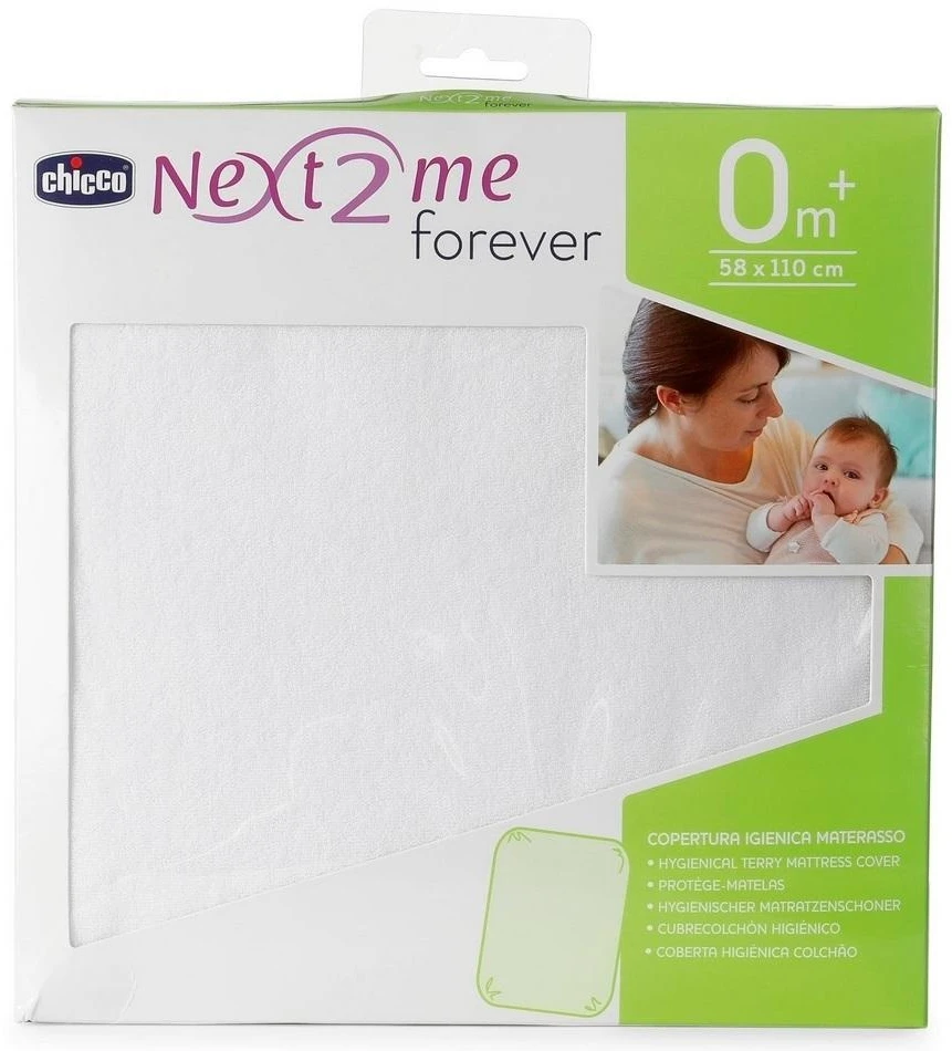 Chicco Next2Me Forever - higieniškas užvalkalas, lovytės čiužinio apsauga (Pažeista pakuotė)