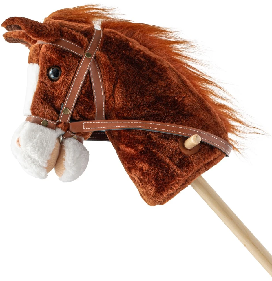 Hobby Horse su garsu ir ratais Bruno Baby Mix Brown