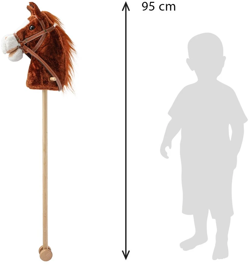 Hobby Horse su garsu ir ratais Bruno Baby Mix Brown