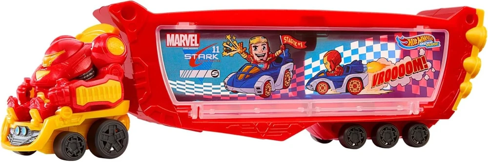 Sunkvežimis Marvel Hulkbuster Hauler Truck iš Hot Wheels RacerVerse, telpa 10 vnt.
