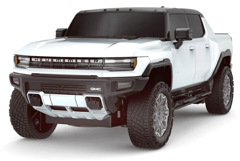 Hummer EV mastelis 1:26 Rastar 93100 valdomas baltas automobilis