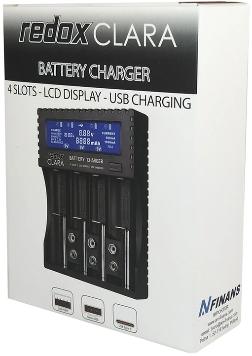 Įkroviklis REDOX CLARA AAA / AA x4 USB