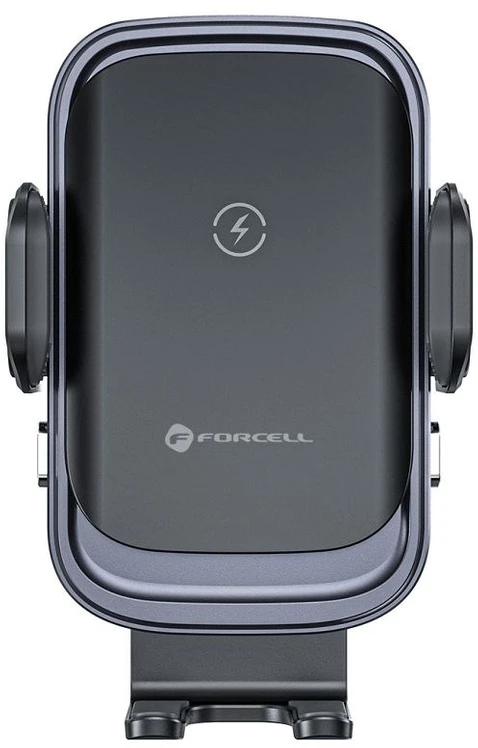 Belaidis automobilio telefono laikiklis Forcell F-Grip Grand F-24 15W oro išleidimo angos sidabrinis