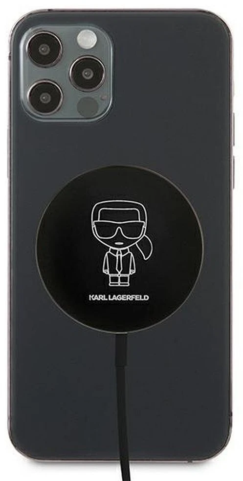 Karl Lagerfeld indukcinis įkroviklis KLCBMSIKBK 15W MagSafe