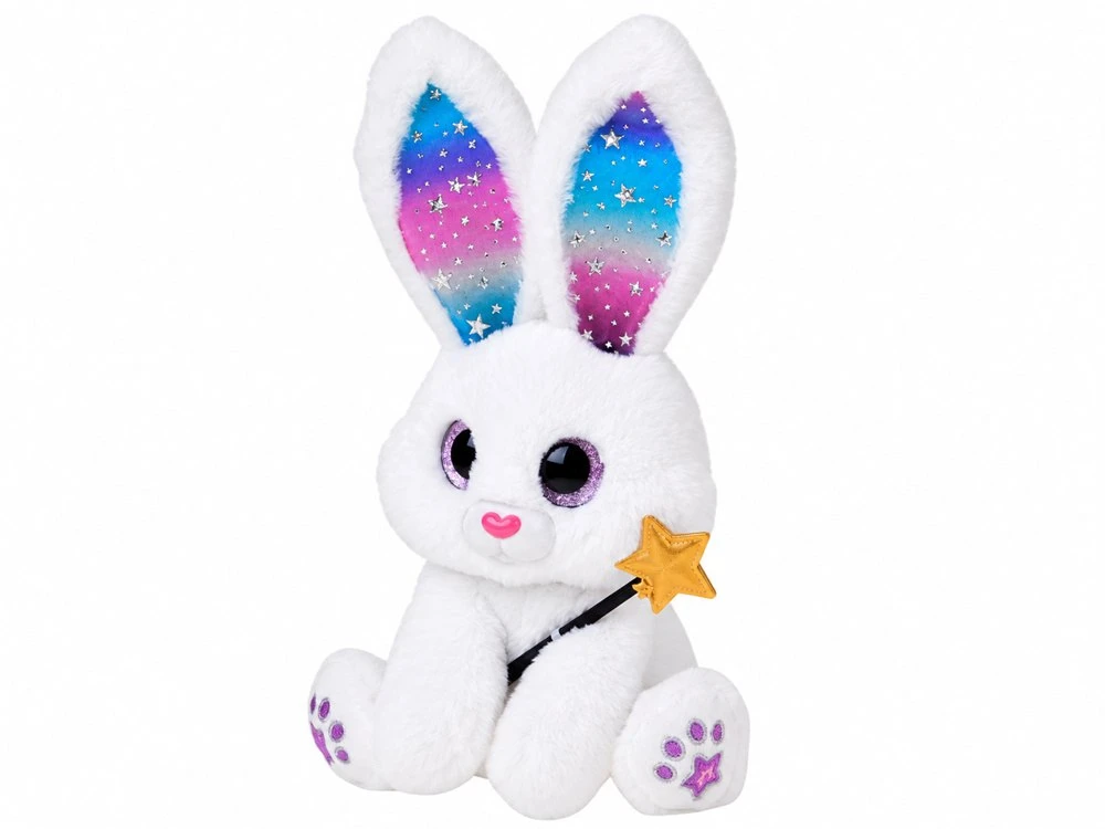 Jokomisiada Interactive Baltas Plush Rabbit 30 cm Dancing Light-Up Musical Magic Wand ZA6329