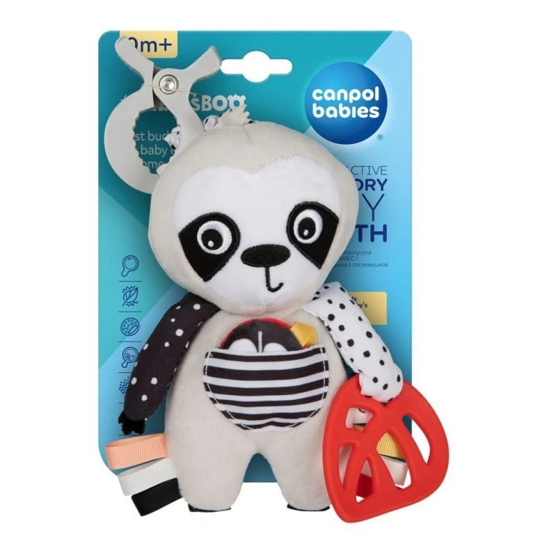 CANPOL BABIES interaktyvus sensorinis žaislas, BabiesBoo SLOTH, 68/090