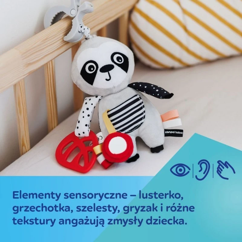 CANPOL BABIES interaktyvus sensorinis žaislas, BabiesBoo SLOTH, 68/090