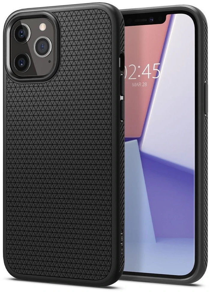 Spigen Liquid Air dėklas skirtas Apple iPhone 12 Pro / 12, spalva - Matte Black