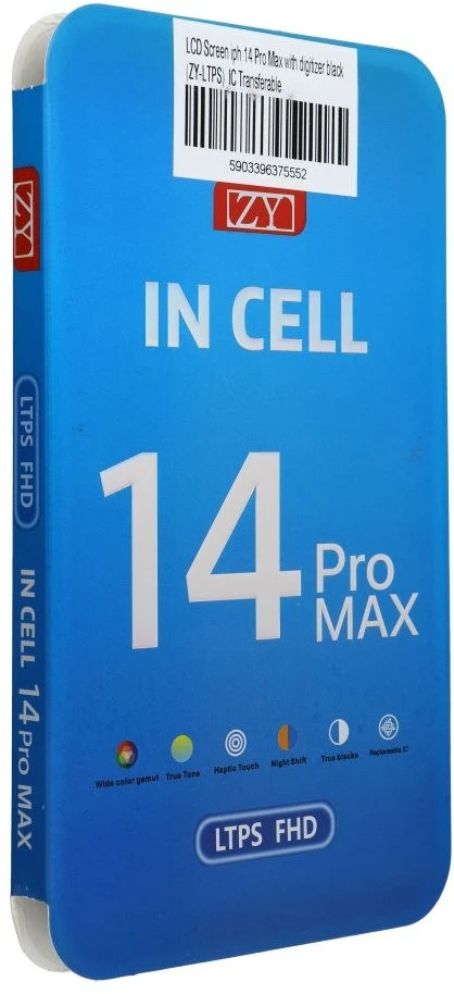iPhone 14 Pro Max LCD ekranas su skaitmeniniu keitikliu, juodas (ZY-LTPS), perkeliamas IC