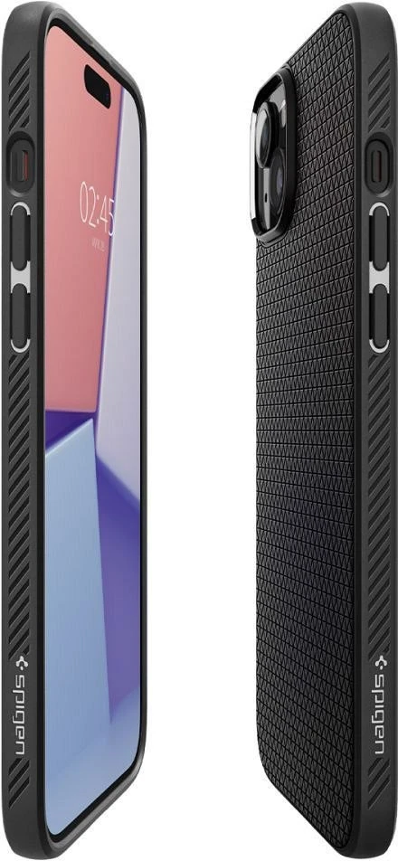 Dėklas Spigen Liquid Air for iPhone 15 Matte juodas