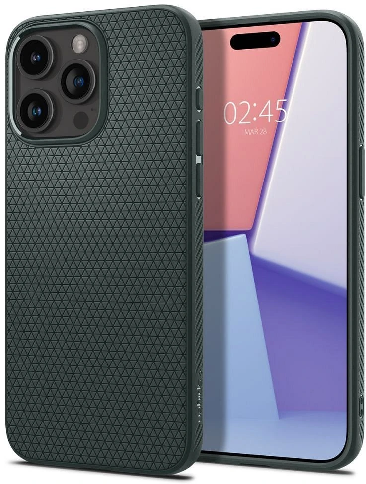 Spigen dėklas LIQUID AIR skirtas Apple iPhone 15 Pro Max abyss žalias