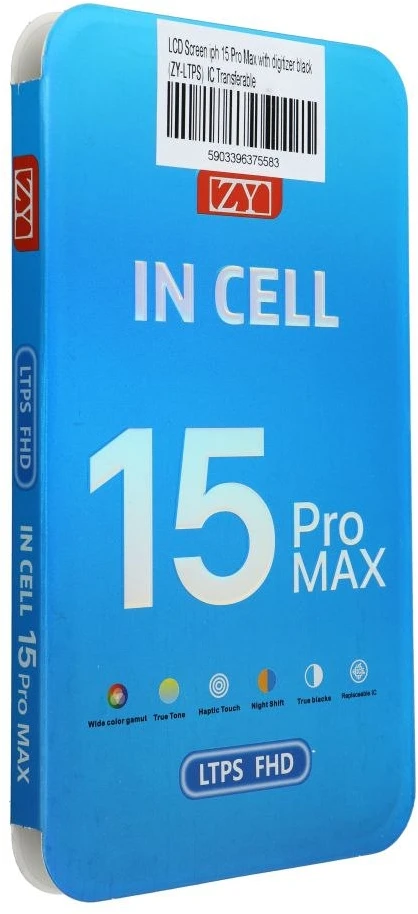 iPhone 15 Pro Max LCD ekranas su skaitmeniniu keitikliu, juodas (ZY-LTPS) perkeliamas IC