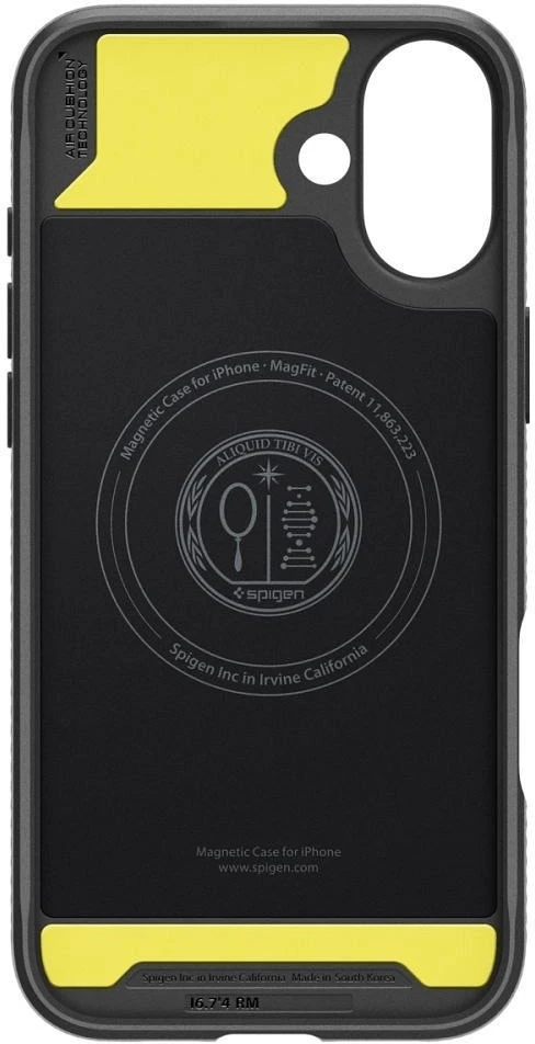 Spigen dėklas RUGGED ARMOR MAG compatible su MagSafe skirtas iPhone 16 matte juodos spalvos