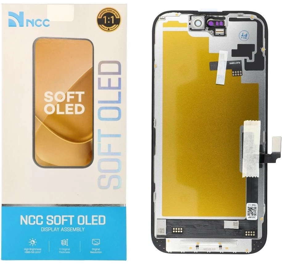 NCC LCD ekranas, skirtas iPhone 16 minkštam Oled (palaiko IC transplantaciją)