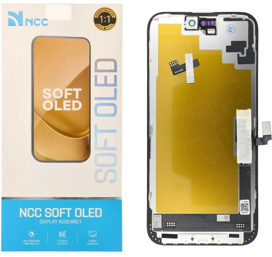 NCC LCD ekranas, skirtas „iPhone 16 Plus“ minkštam „Oled“ (palaiko IC transplantaciją)
