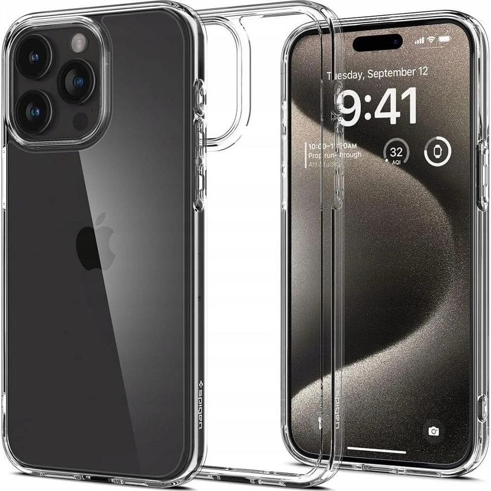 Spigen Ultra Hybrid iPhone 16 Pro – skaidrus telefono dėklas
