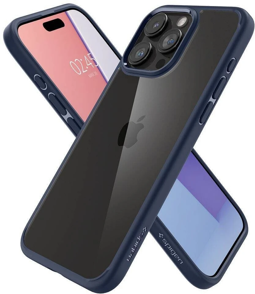 Spigen dėklas ULTRA HYBRID skirtas iPhone 16 Pro Max navy mėlynas