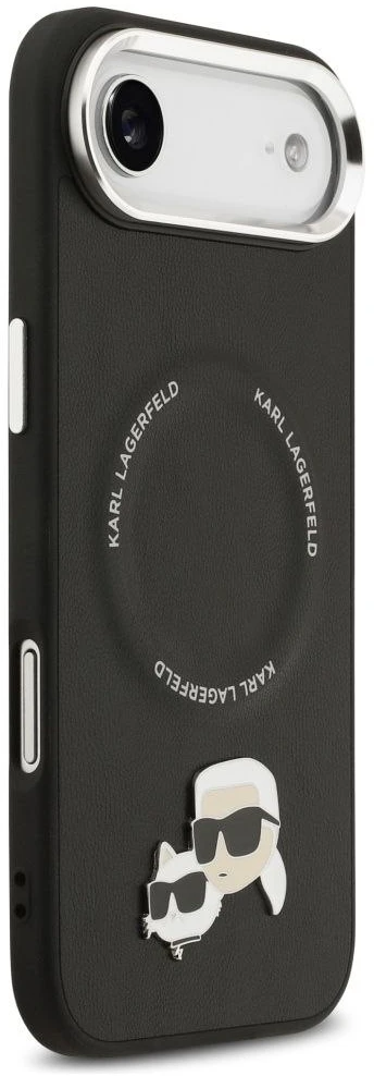Karl Lagerfeld Karl & Choupette smeigtukų MagSafe dėklas, skirtas iPhone Air, juodas