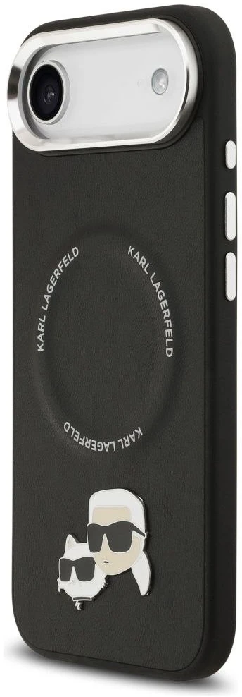 Karl Lagerfeld Karl & Choupette smeigtukų MagSafe dėklas, skirtas iPhone Air, juodas