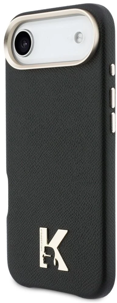 Karl Lagerfeld dėklas, skirtas IPHONE 17 Air, suderinamas su MagSafe KLHMP17M5PGFKHGK (PU FW W/ KHead logotipas) juodas