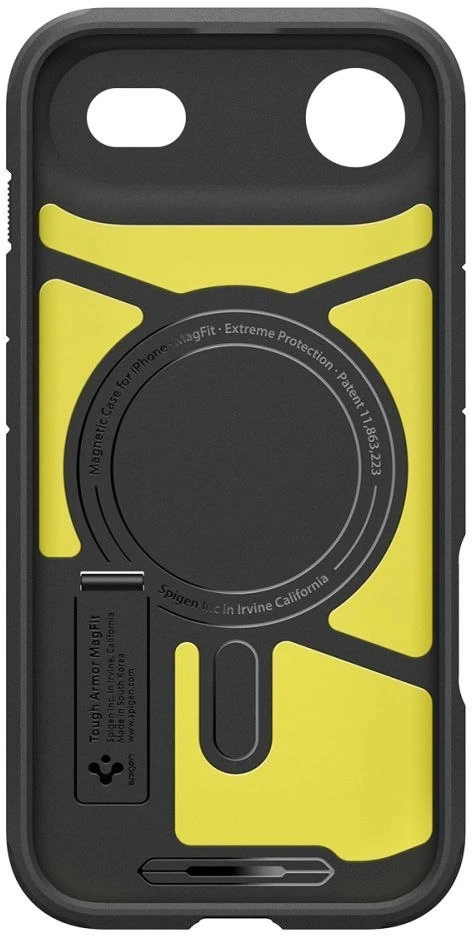 Spigen Tough Armor „T“ MagSafe dėklas skirtas iPhone 17 Air – juodos spalvos