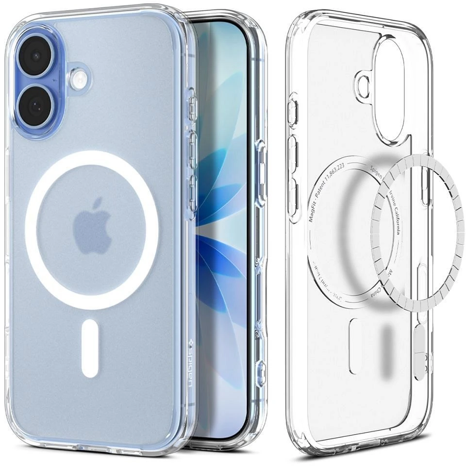 Spigen Ultra Hybrid MagSafe dėklas skirtas iPhone 17 – baltos spalvos