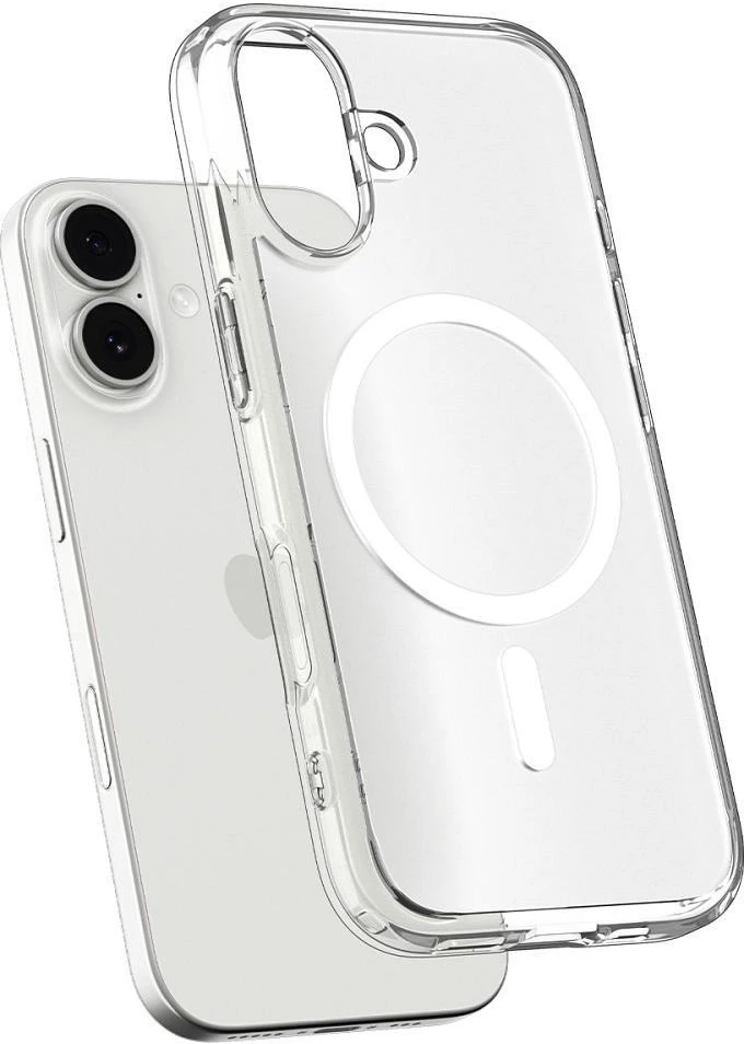 Spigen Ultra Hybrid MagSafe dėklas skirtas iPhone 17 – baltos spalvos
