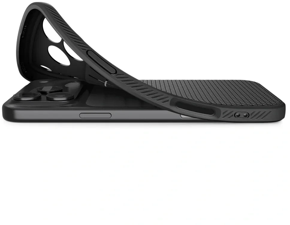 Dėklas SPIGEN case LIQUID AIR for IPHONE 17 Pro matte juodas