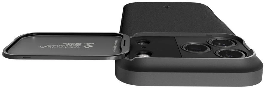 Dėklas Spigen Optik Armor MagSafe, juodas - iPhone 17 Pro Max