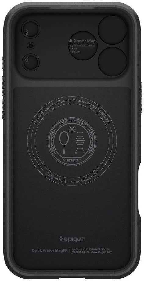 Dėklas Spigen Optik Armor MagSafe, juodas - iPhone 17 Pro Max