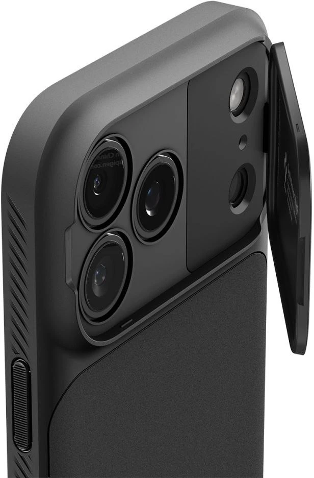 Dėklas Spigen Optik Armor MagSafe, juodas - iPhone 17 Pro Max