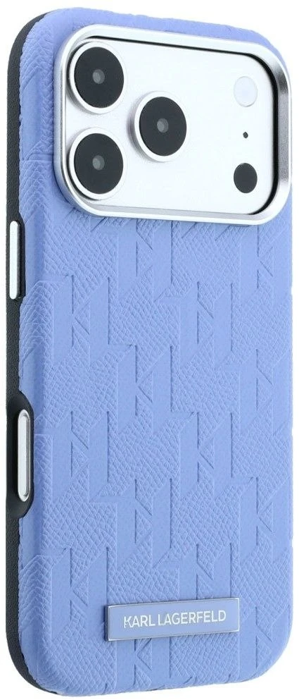 Karl Lagerfeld dėklas IPHONE 18 Pro/17 Pro suderinamas su MagSafe (Mono Resin Logo) šviesiai mėlynas