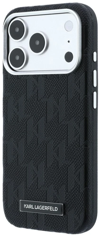 Karl Lagerfeld dėklas, suderinamas su IPHONE 18 Pro/17 Pro ir MagSafe (Mono Resin Logo), juodas