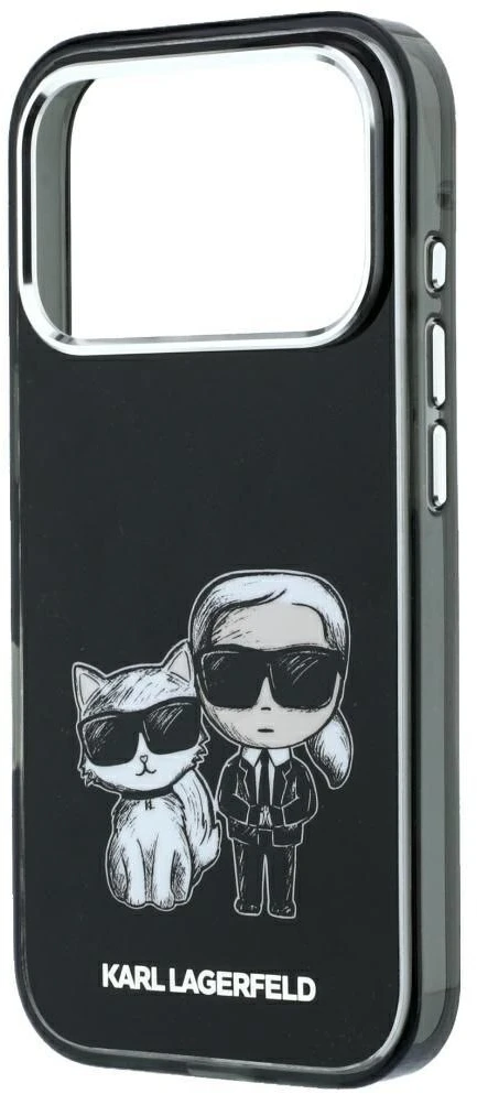 Karl Lagerfeld dėklas IPHONE 18 Pro / 17 Pro, suderinamas su MagSafe (Bodies Sketch), juodas