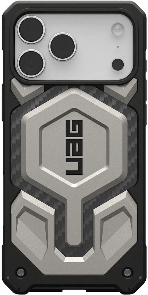 UAG Urban Armor Gear dėklas Monach Pro, suderinamas su MagSafe, skirtas IPHONE 18 Pro Max/17 Pro Max, titano spalvos