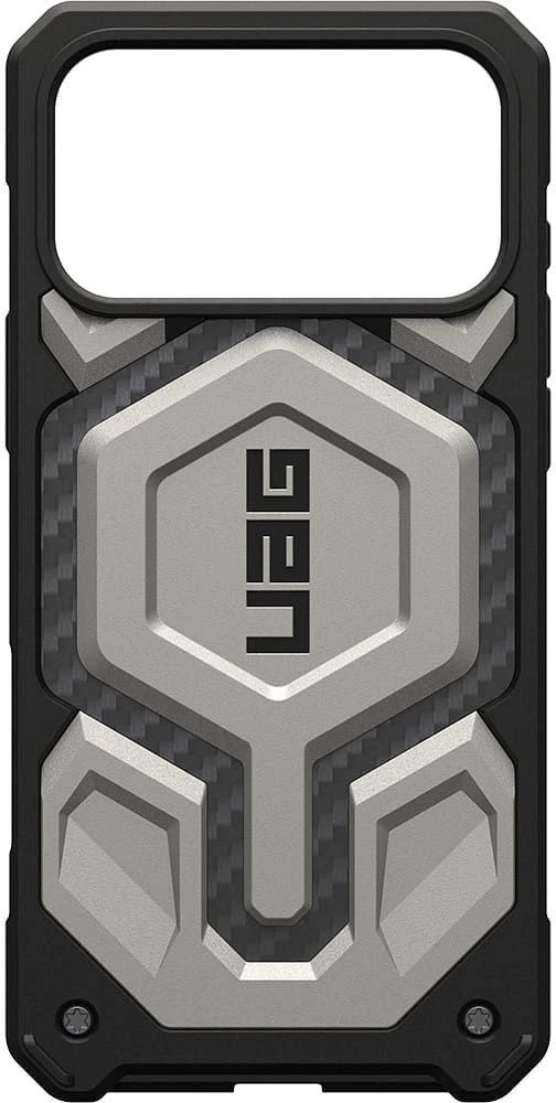 UAG Urban Armor Gear dėklas Monach Pro, suderinamas su MagSafe, skirtas IPHONE 18 Pro Max/17 Pro Max, titano spalvos