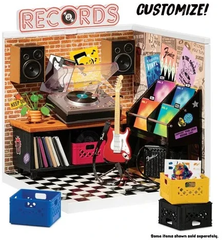 MGA's Miniverse žaislinė vinilinių plokštelių parduotuvė 253136-EUC