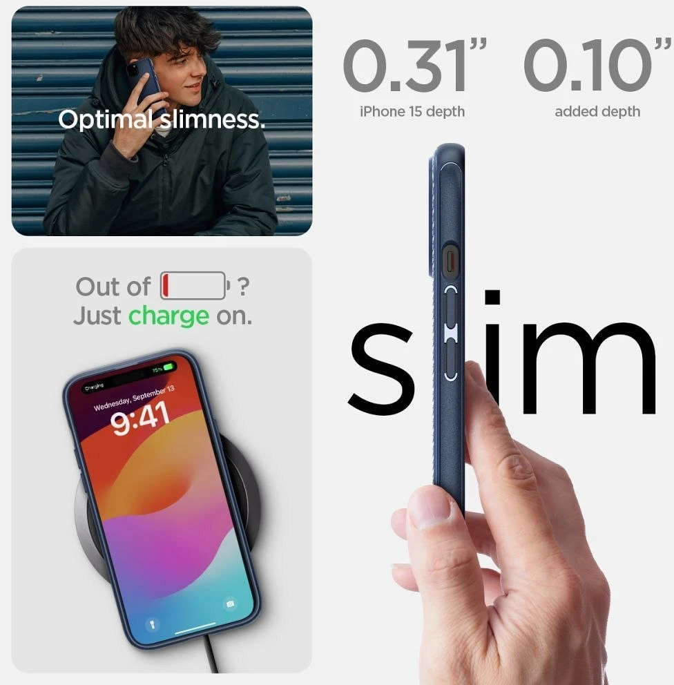 Spigen Mag Armor (MagFit) dėklas skirtas Apple iPhone 15 Plus, spalva - Matte Black