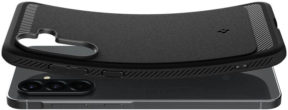 Spigen Rugged Armor, matinis dėklas telefonui juodos spalvos – Samsung Galaxy A56 5G