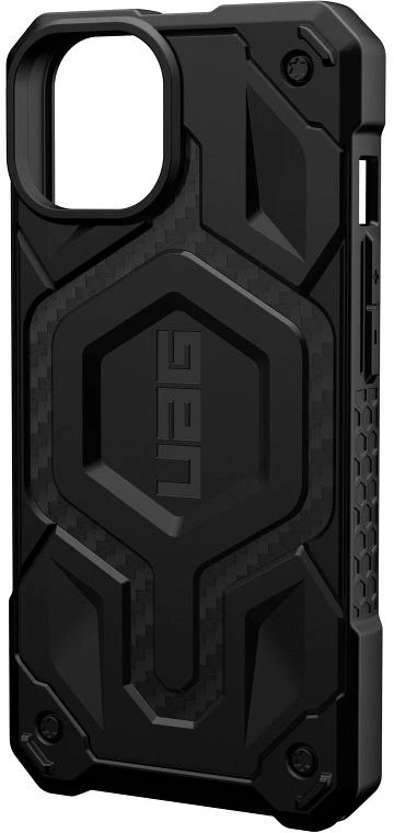 UAG Urban Armor Gear dėklas MONARCH, suderinamas su „MagSafe“, skirtas IPHONE 14 Plus, anglies pluošto