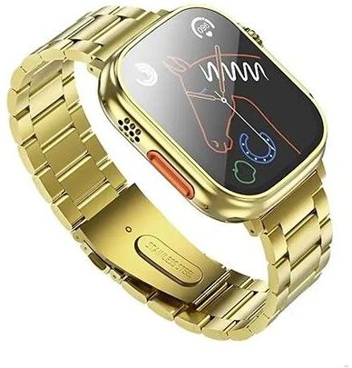 Išmanusis laikrodis Hoco 1,96" TFT with call function Y12 Ultra titanium auksinis [EOL]